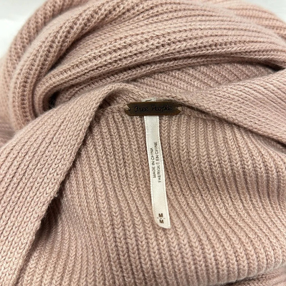 Free People Gingersnap Sweater Tunic Knit Long Sleeve V-Neck Pink Rose Small - Picture 7 of 10